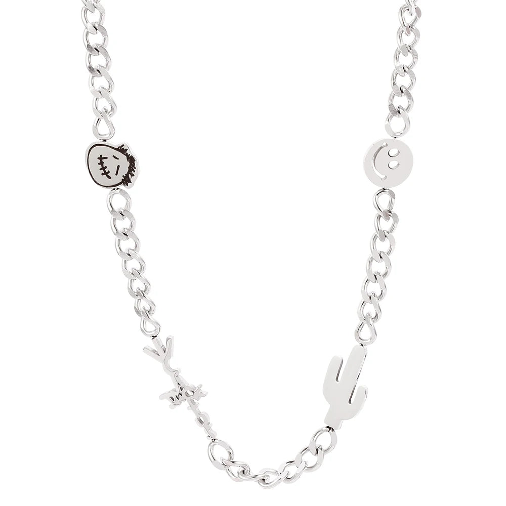 Cactus Jack Inspired Necklace | Stainless Steel. Heat Proof. Water Proof. Suitable for Sensitive Skin.