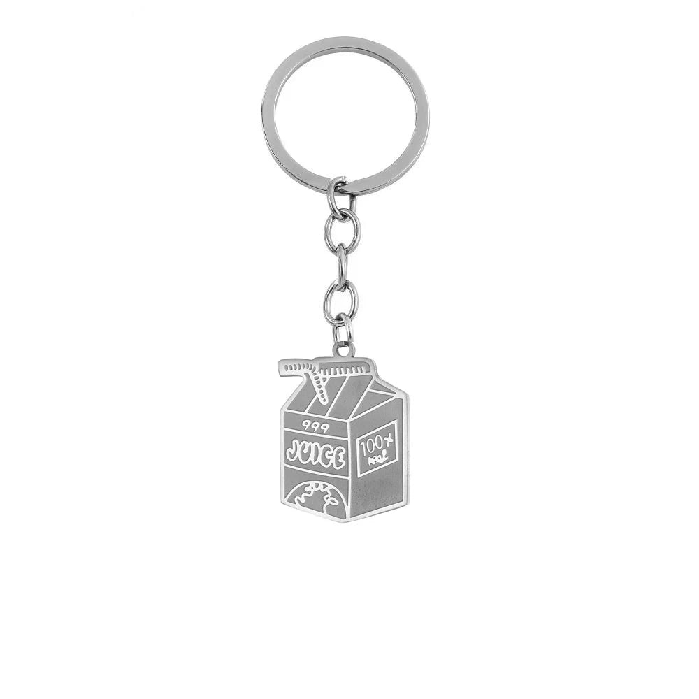Juice WRLD 'Juice Box' Collection (Chain, Keychain, Earrings) | Stainless Steel. Heat Proof. Water Proof. Suitable for Sensitive Skin.