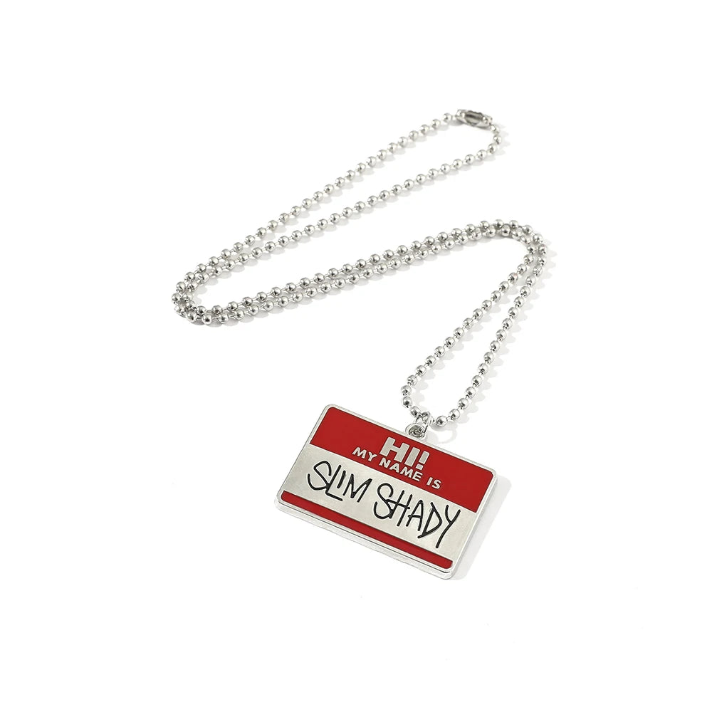 Eminem 'Slim Shady' Necklace | Stainless Steel. Heat Proof. Water Proof. Suitable for Sensitive Skin.