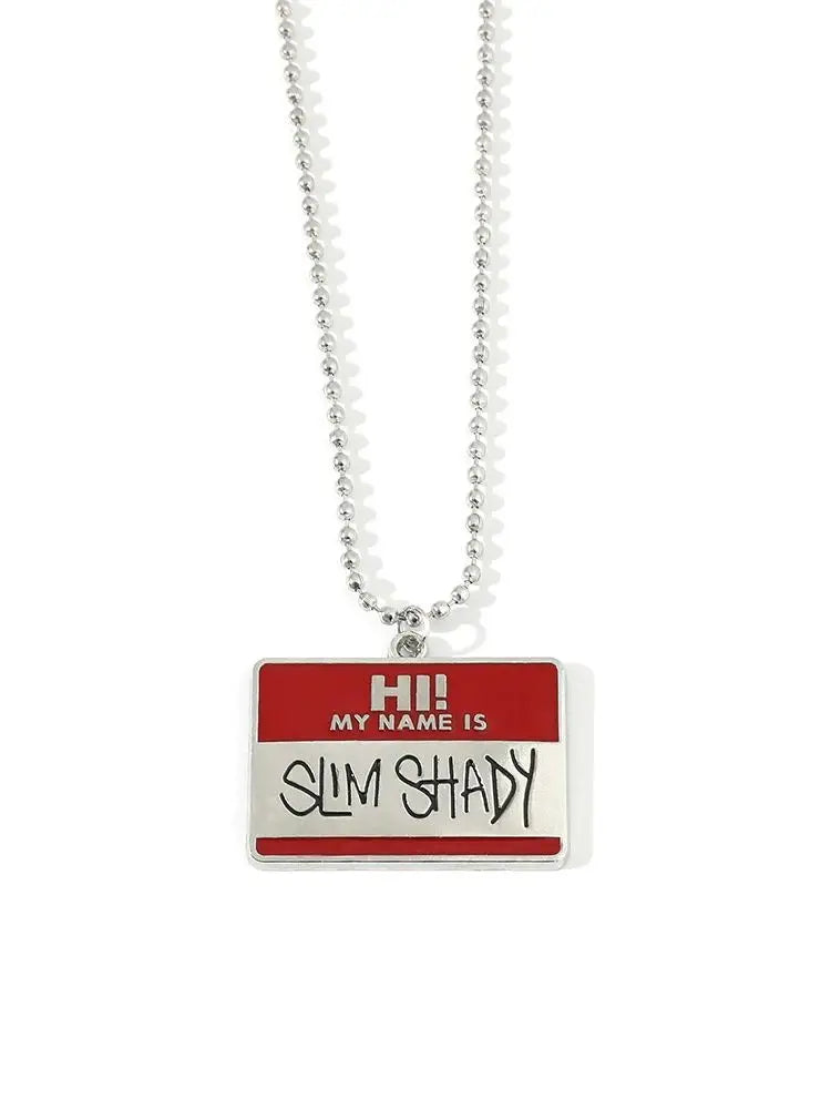 Eminem 'Slim Shady' Necklace | Stainless Steel. Heat Proof. Water Proof. Suitable for Sensitive Skin.