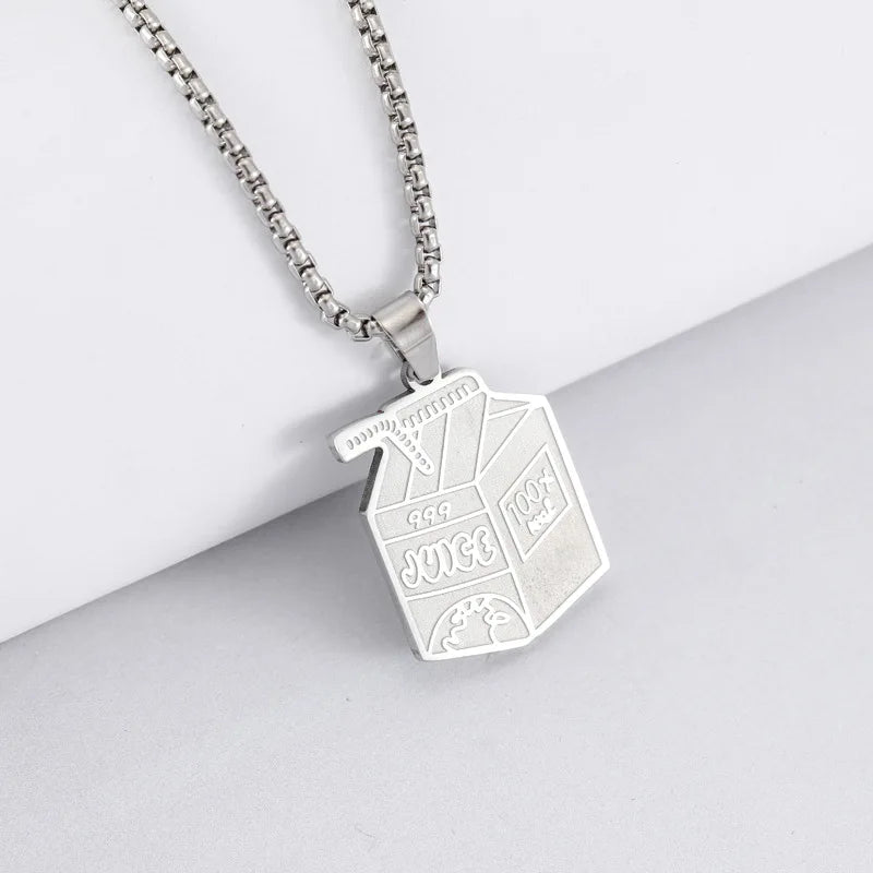 Juice WRLD 'Juice Box' Collection (Chain, Keychain, Earrings) | Stainless Steel. Heat Proof. Water Proof. Suitable for Sensitive Skin.