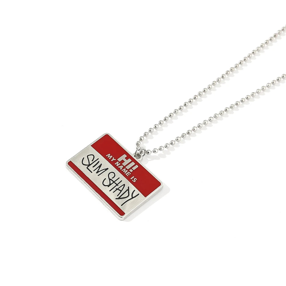 Eminem 'Slim Shady' Necklace | Stainless Steel. Heat Proof. Water Proof. Suitable for Sensitive Skin.