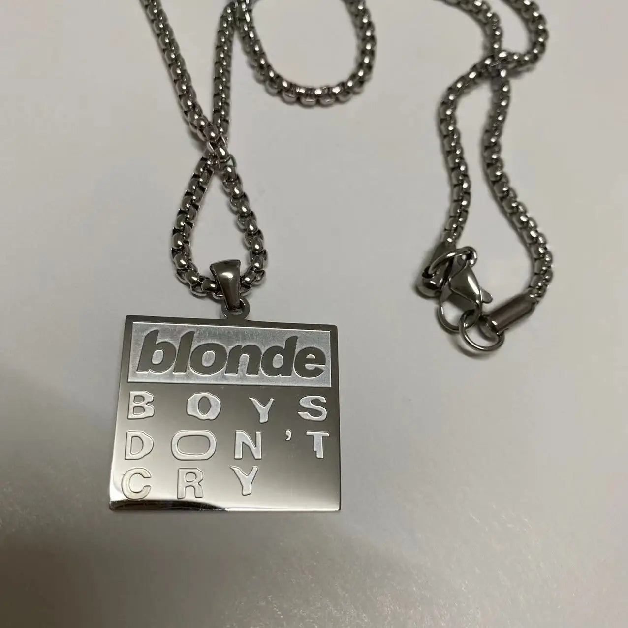 Frank Ocean 'Boys Don't Cry' Chain | Stainless Steel. Heat Proof. Water Proof. Suitable for Sensitive Skin.