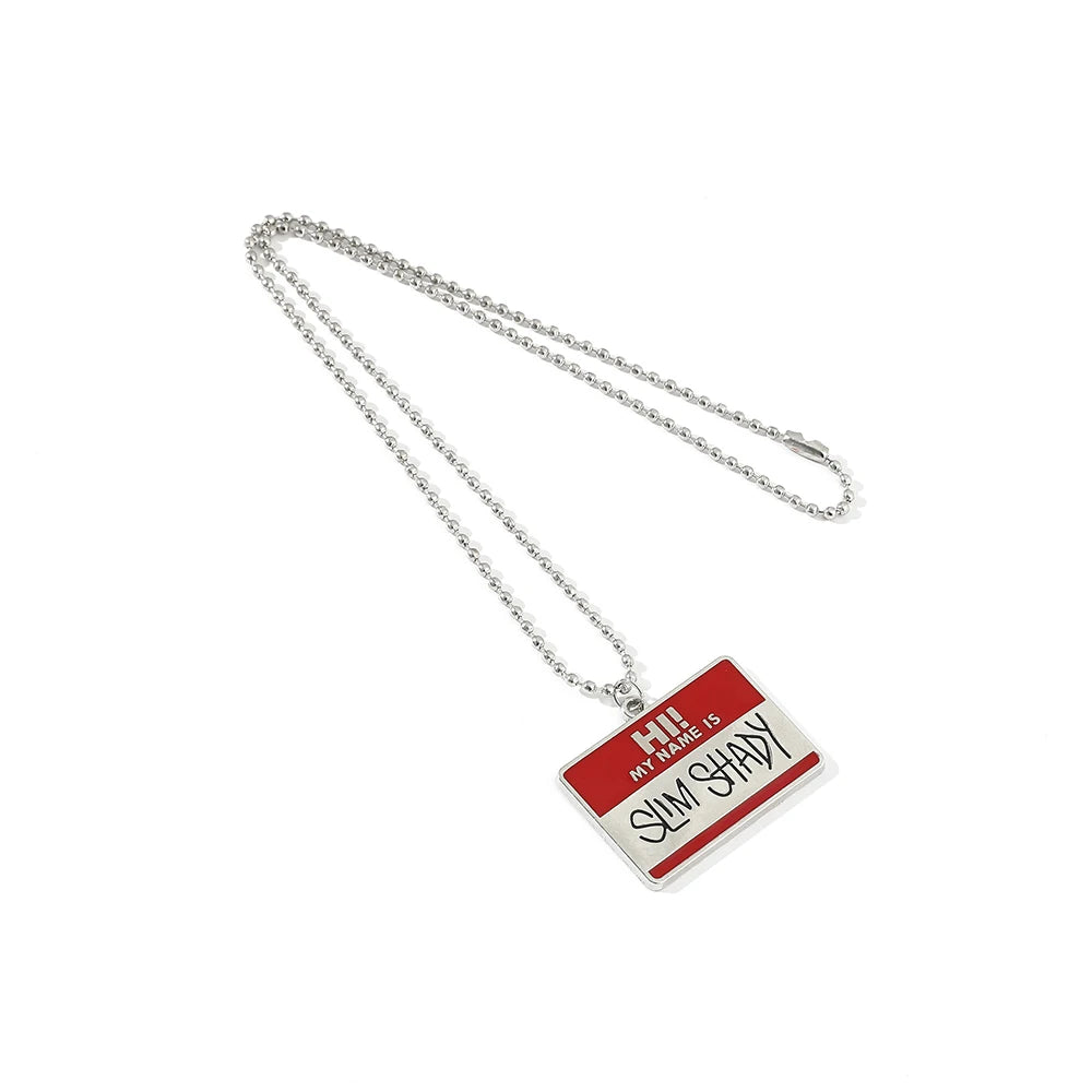 Eminem 'Slim Shady' Necklace | Stainless Steel. Heat Proof. Water Proof. Suitable for Sensitive Skin.