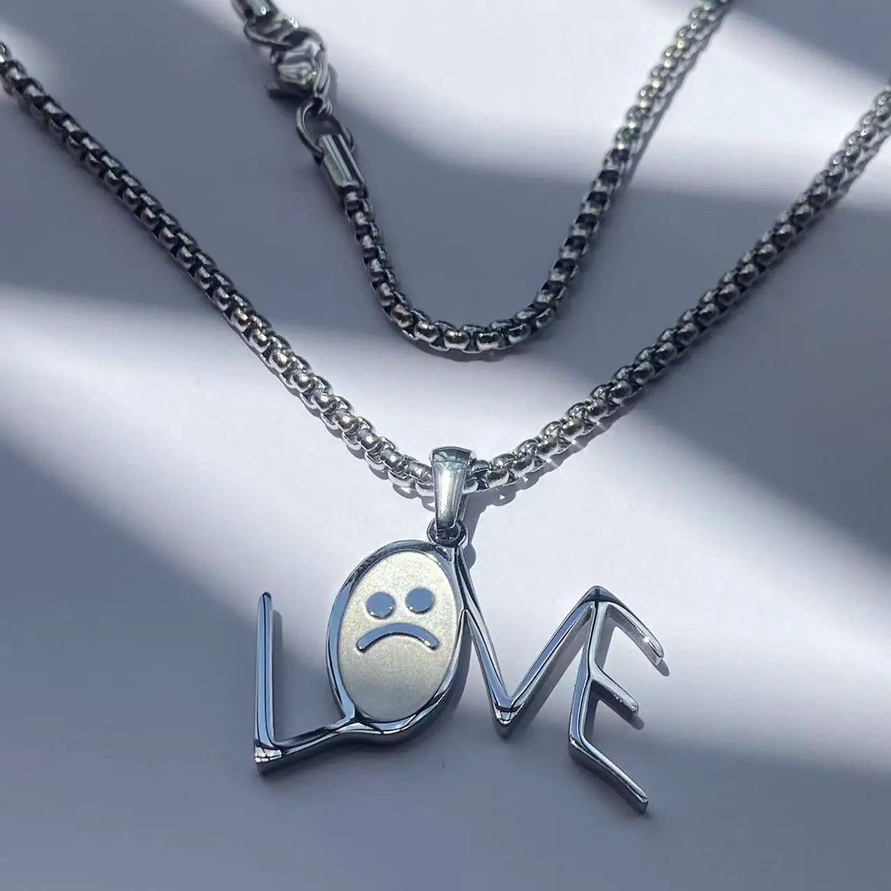 Lil Peep 'LOVE' Necklace | Silver | Stainless Steel. Heat Proof. Water Proof. Suitable for Sensitive Skin.