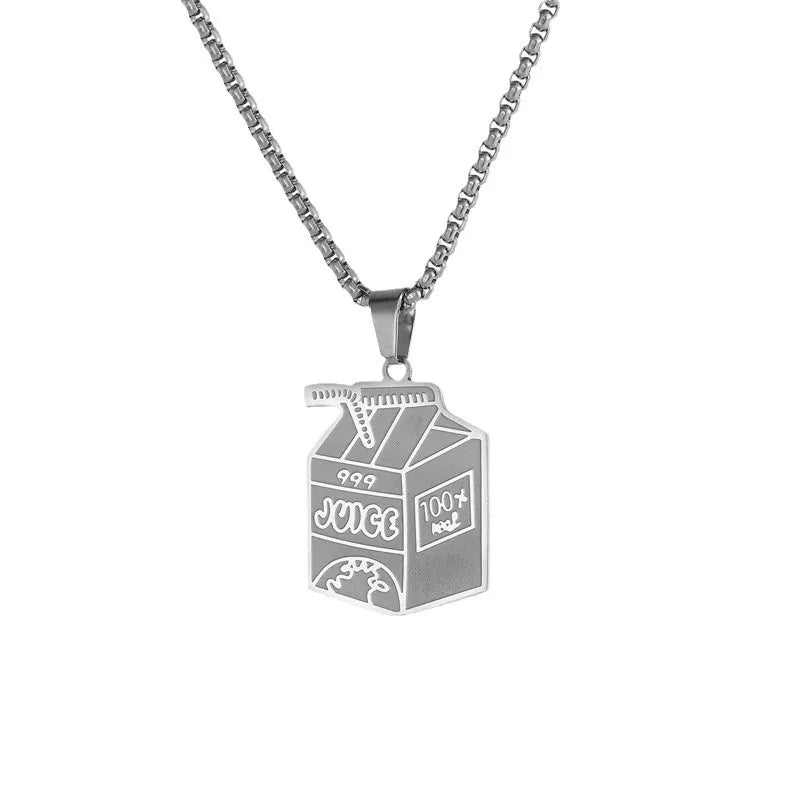Juice WRLD 'Juice Box' Collection (Chain, Keychain, Earrings) | Stainless Steel. Heat Proof. Water Proof. Suitable for Sensitive Skin.