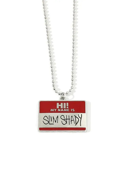 Eminem 'Slim Shady' Necklace | Stainless Steel. Heat Proof. Water Proof. Suitable for Sensitive Skin.