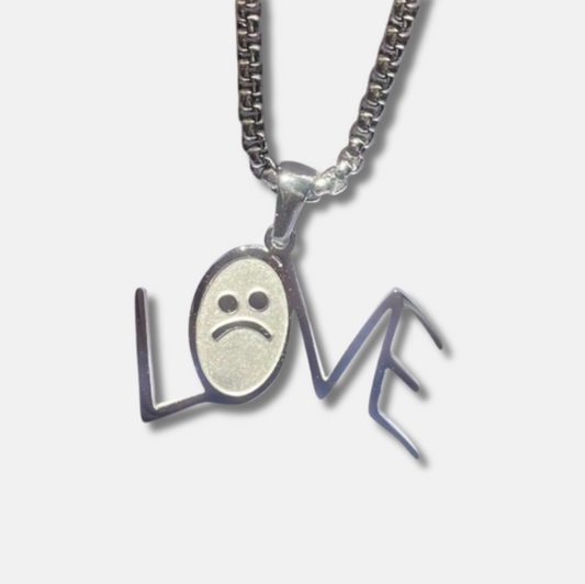 Lil Peep 'LOVE' Necklace | Silver | Stainless Steel. Heat Proof. Water Proof. Suitable for Sensitive Skin.
